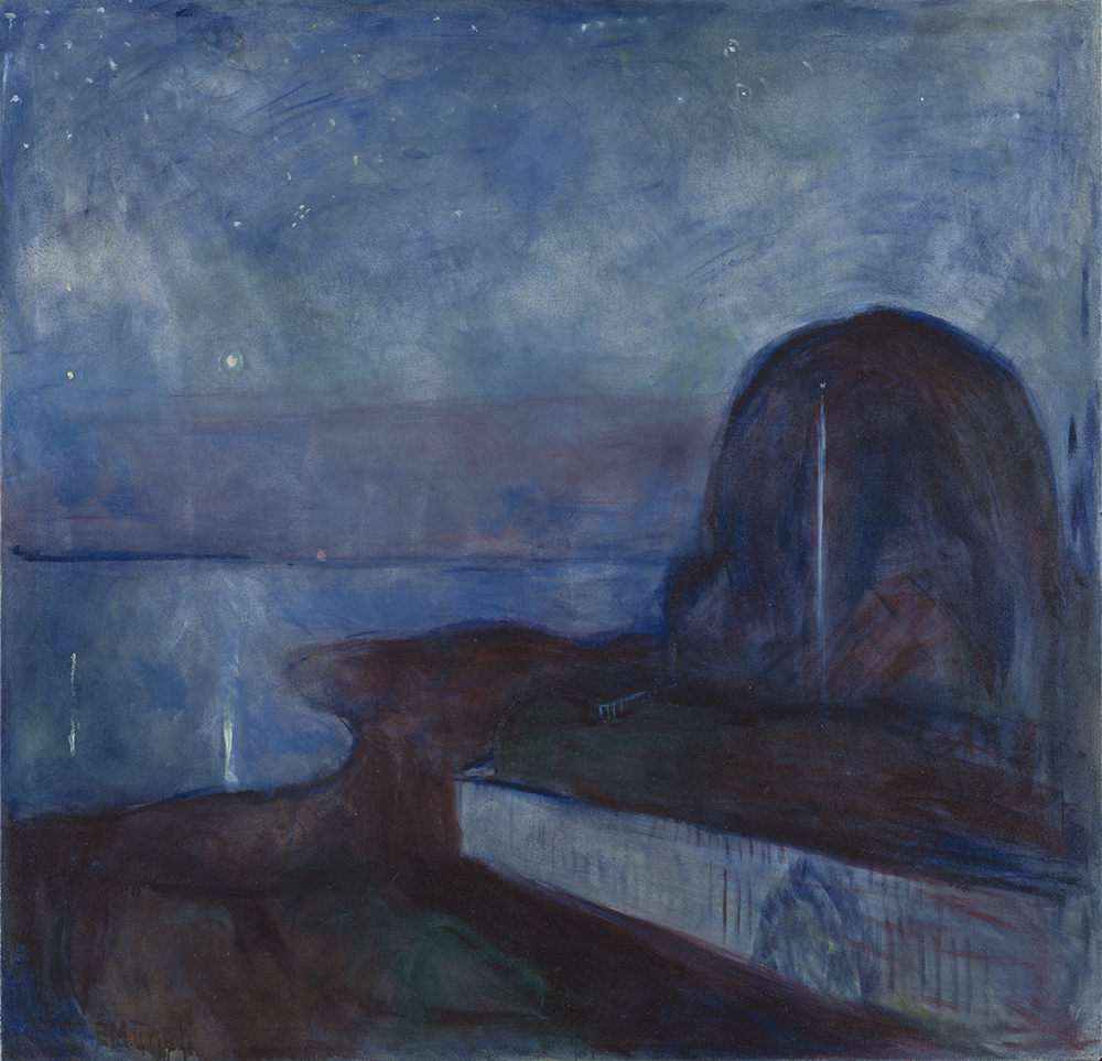 “Starry Night,” by Edvard Munch, 1893. The J. Paul Getty Museum.