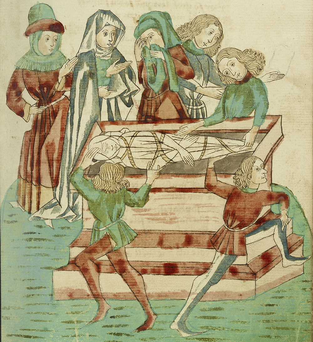 Burial Scene, by follower of Hans Schilling, 1469.