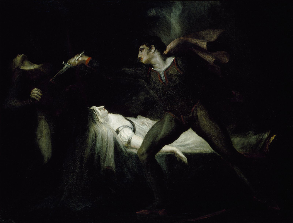 Romeo Stabs Paris at the Bier of Juliet, by Henry Fuseli, c. 1809.