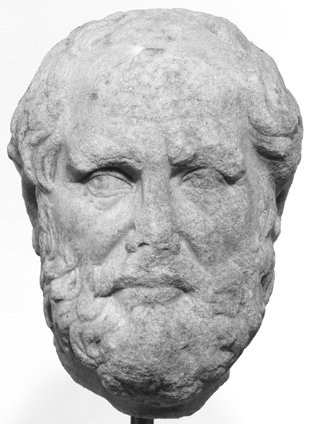 Portrait head of Thucydides, Roman Empire, second century. The J. Paul Getty Museum. Digital image courtesy of the Getty’s Open Content Program.