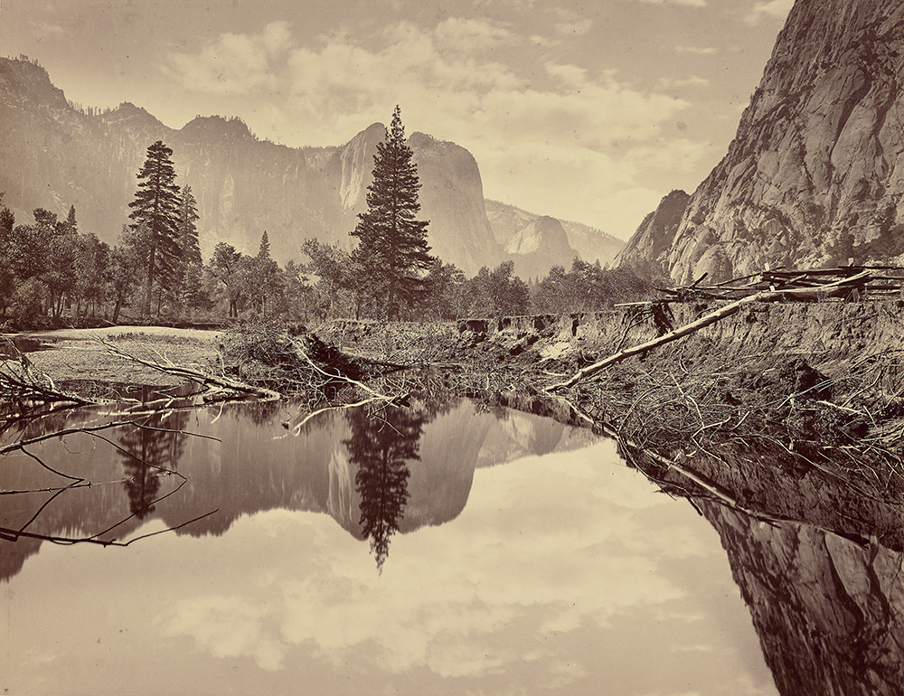 Looking Down Yosemite Valley, c. 1872. Photograph by Thomas Houseworth & Company, Eadweard Muybridge (or Carleton Watkins or C.L. Weed).