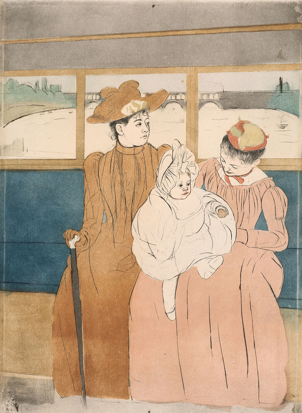 In the Omnibus, by Mary Cassatt, c. 1891. The Art Institute of Chicago, Mr. and Mrs. Martin A. Ryerson Collection.