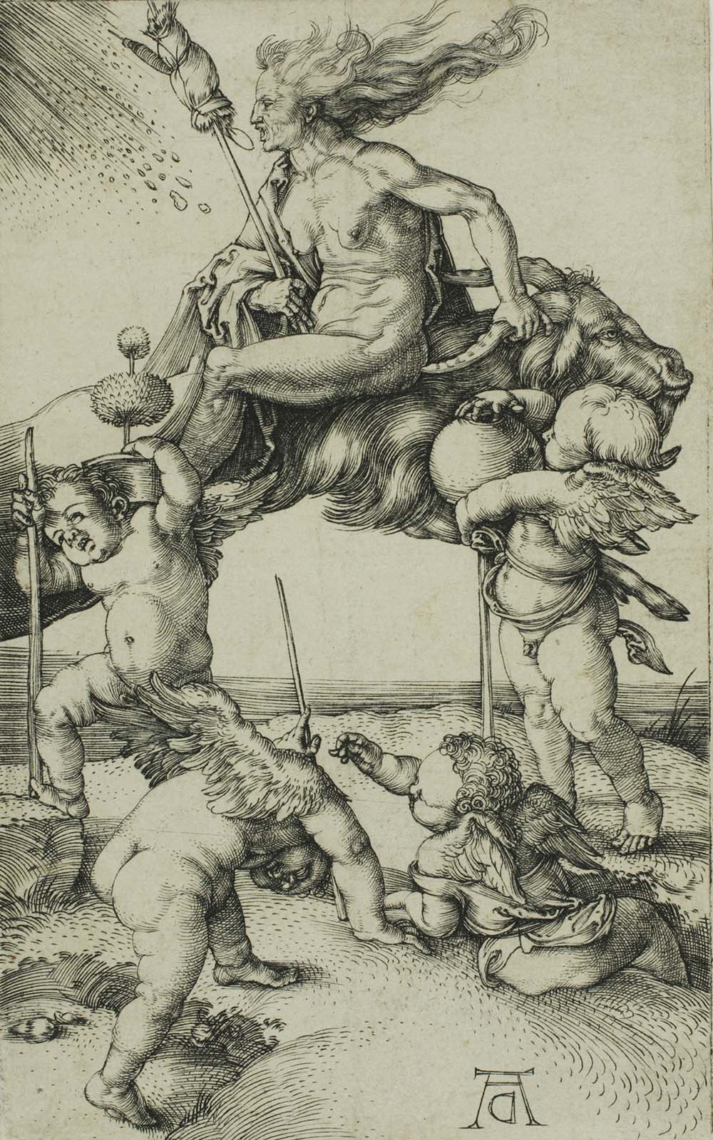 Witch Riding Backwards on a Goat, by Albrecht Dürer, c. 1500.