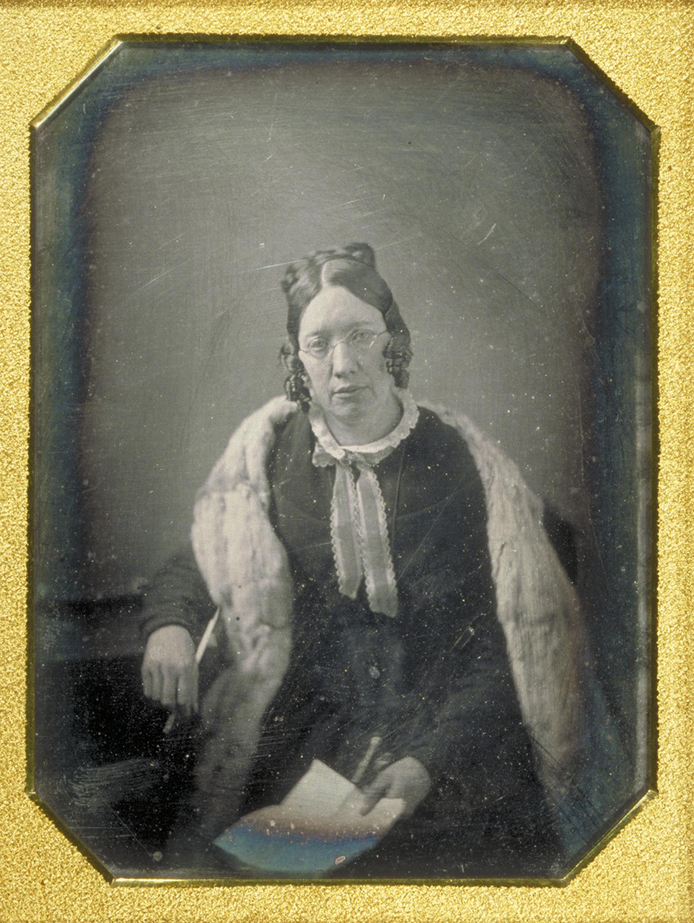 Portrait of Catharine Beecher, 1848. Photograph by W & F Langenheim. Schlesinger Library on the History of Women in America.