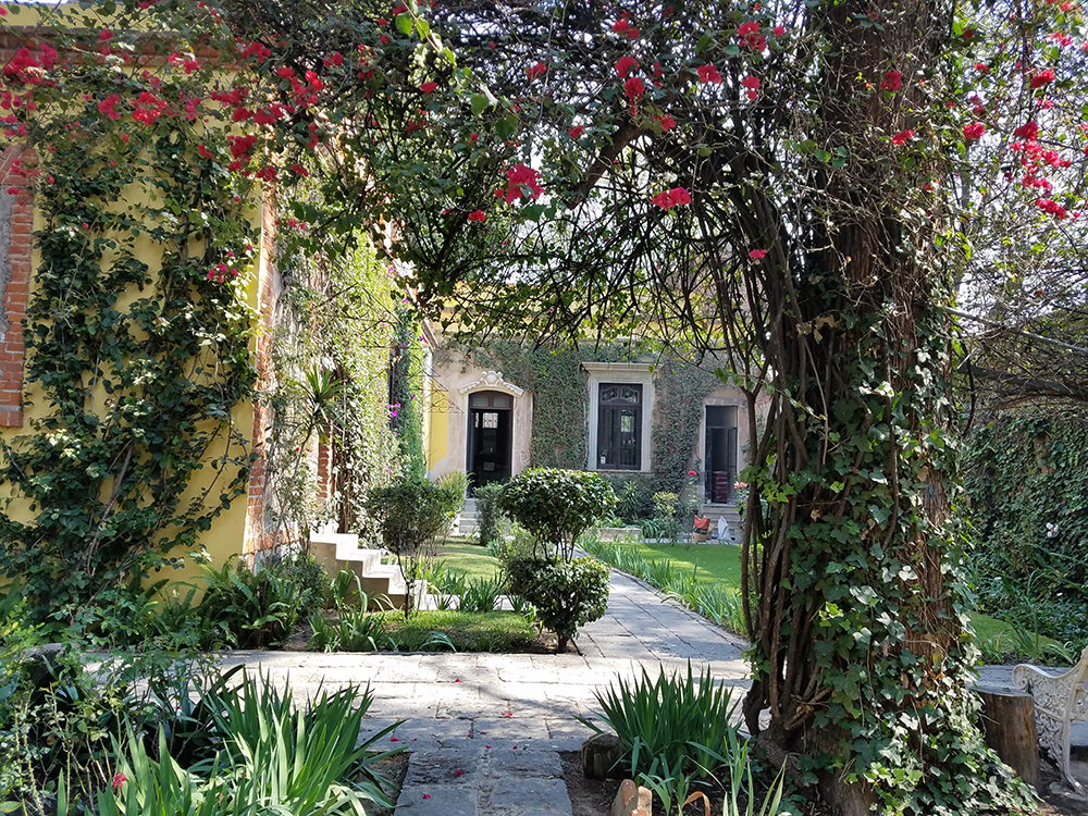 Photograph of the main courtyard of Leon Trotsky’s former compound, now a museum dedicated to the Soviet leader, 2018, by Julia Harte.
