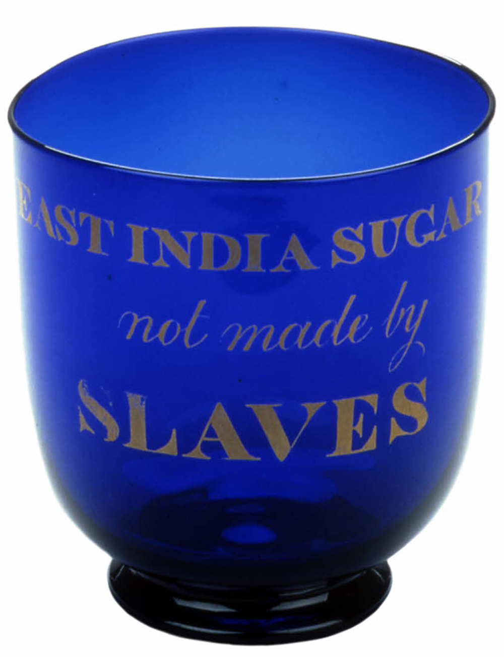 Blue glass sugar bowl, c. 1830. British Museum.