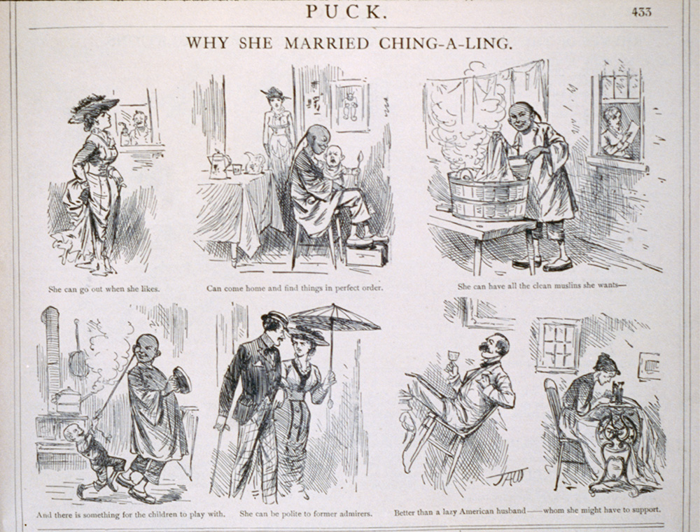 “Why She Married Ching-A-Ling,” by J.A. Wales. Puck, August 1, 1881. Library of Congress, Prints and Photographs Division.