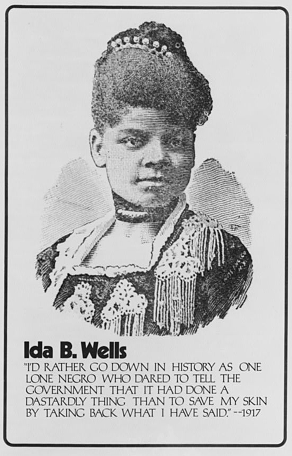 Ida B. Wells, poster produced by Common Cause, c. 1970. Library of Congress, Prints and Photographs Division.