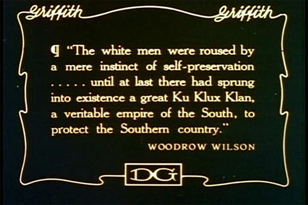 Title card from The Birth of a Nation.