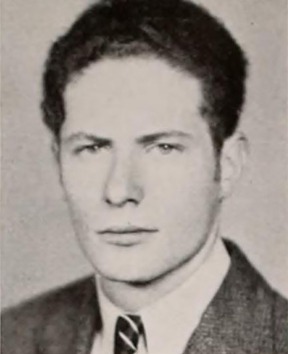 Photograph of Sheldon Harte from the Duke University yearbook of 1937, the year he graduated college.