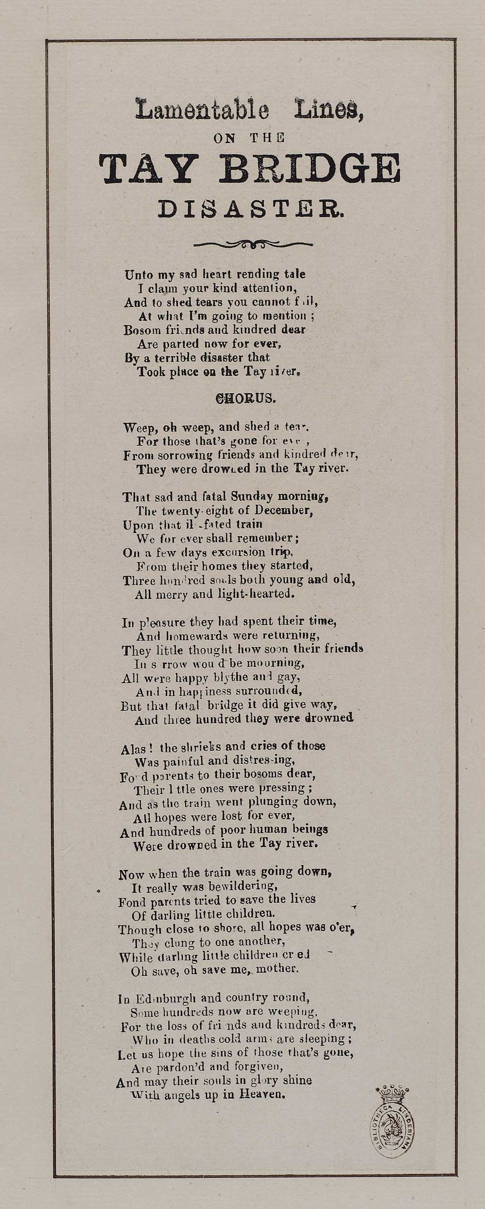 Another contemporaneous example of bad Tay Bridge poetry, from an unnamed poet. National Library of Scotland (CC BY 4.0).