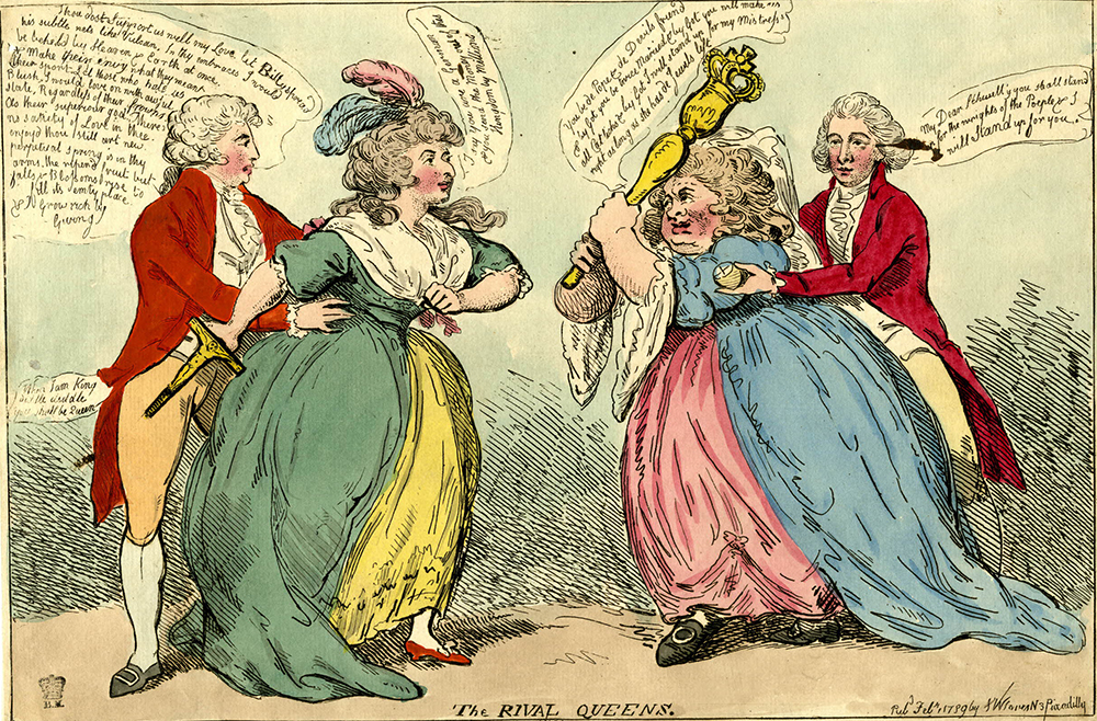 “The Rival Queens,” 1789. British Museum.