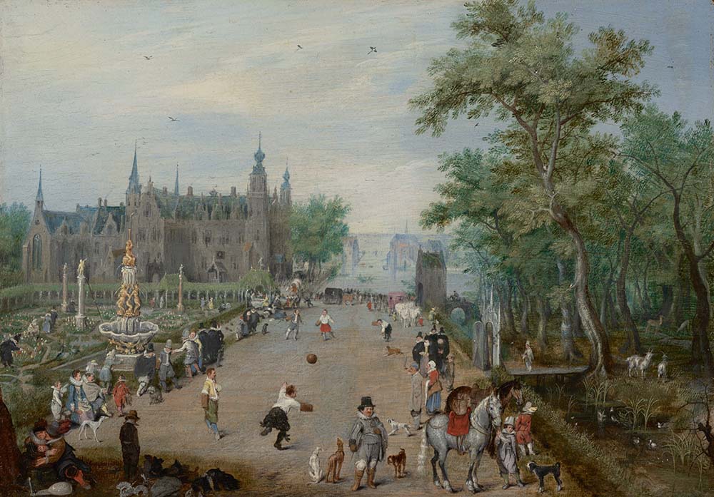 A Ball Game Before a Country Palace, by Adriaen van de Venne, c. 1614.
