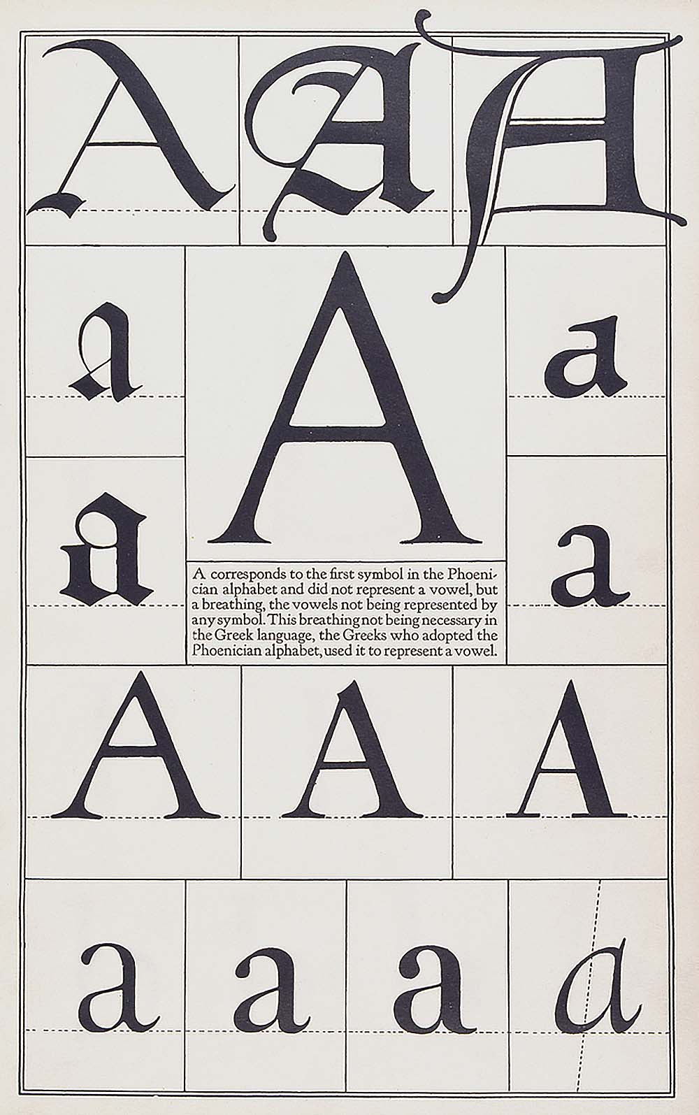 The letter A, 1922.