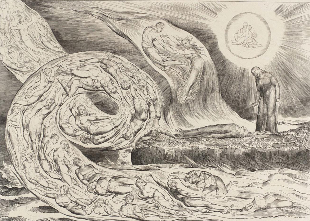 Illustration of a scene from canto 5 of Hell in Dante’s Divine Comedy.