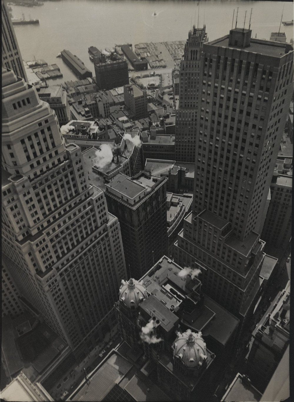 Water Front: From Roof of Irving Trust Co. Building, by Berenice Abbott, 1938. Brooklyn Museum.