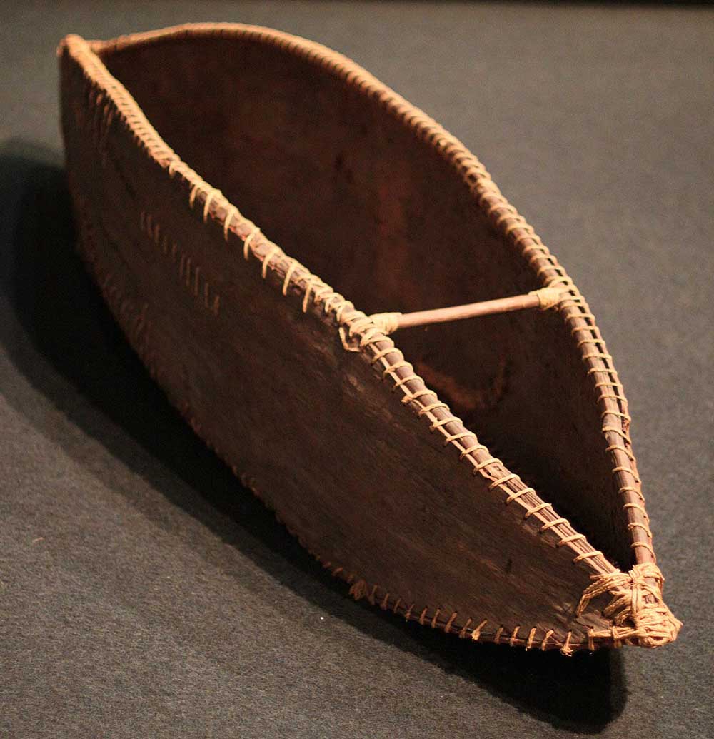Canoe from the South Seas department in the Ethnological Museum, Berlin, 2011.