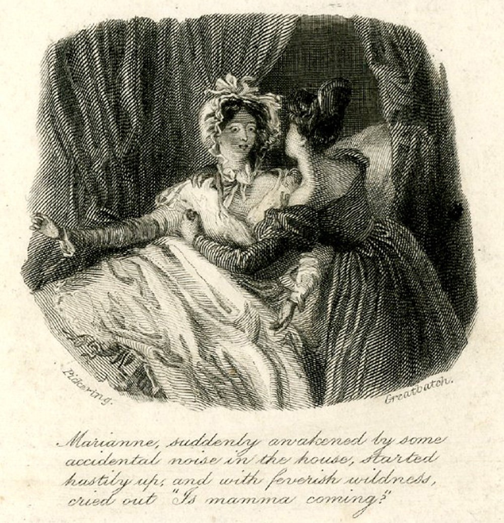 Vignette from title page of Jane Austen’s “Sense and Sensibility,” 1833. The British Museum.