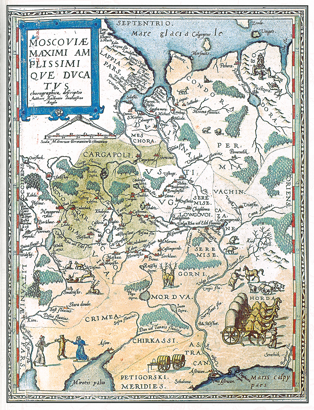 Muscovy Company map, 1593. Wikimedia Commons.
