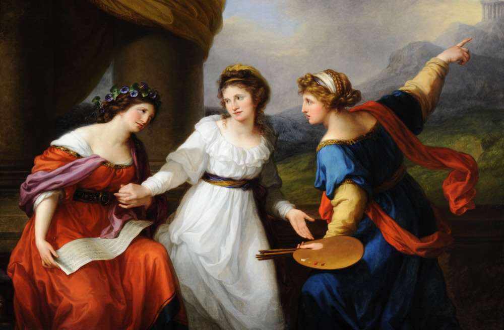 Self-Portrait Hesitating Between the Arts of Music and Painting, by Angelica Kauffmann, 1791.