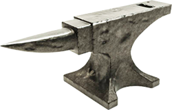 An iron anvil