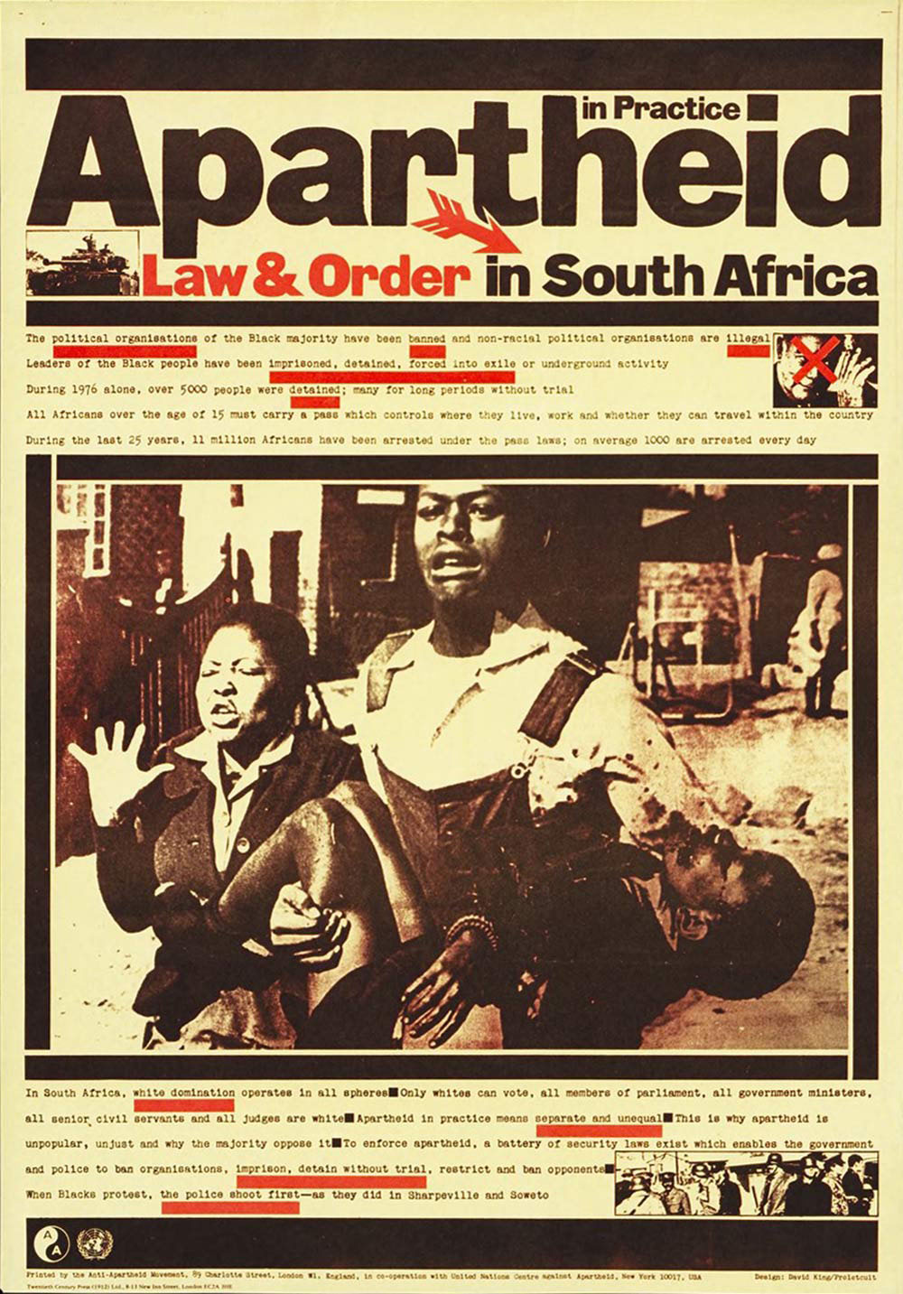 Anti-Apartheid Movement poster. Design by David King.