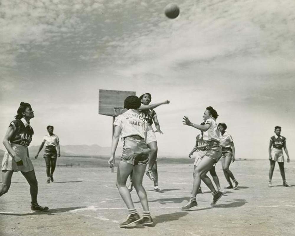Members of the 32nd and 33rd Company's Women's Army Auxiliary Corps basketball team, c. 1939