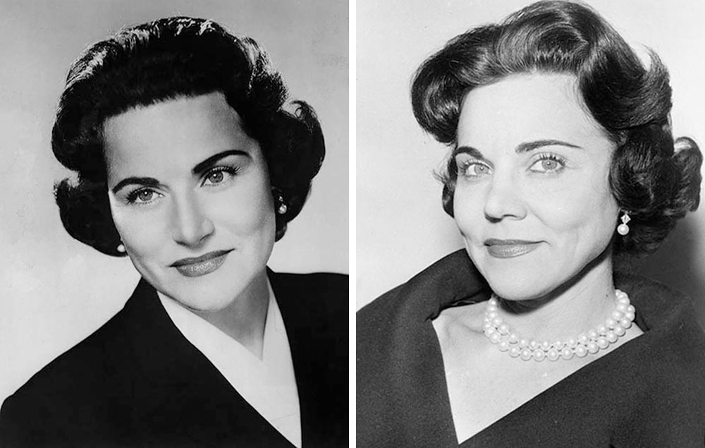 Left: Pauline Esther Phillips, 1961. Right: Esther Pauline Lederer, 1961.