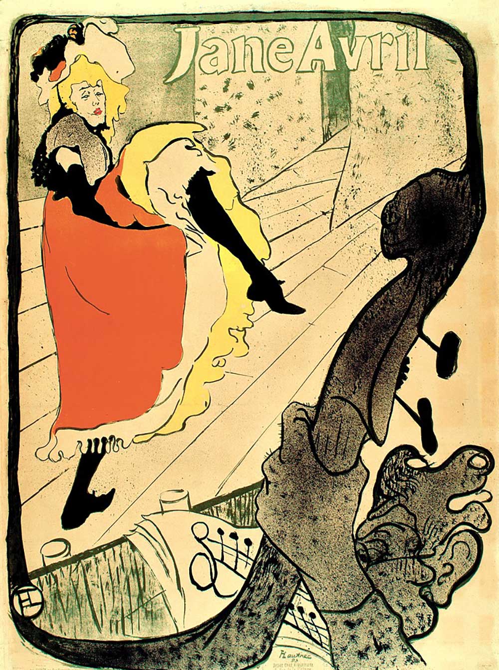 Jane Avril, by Henri de Toulouse-Lautrec, 1893.