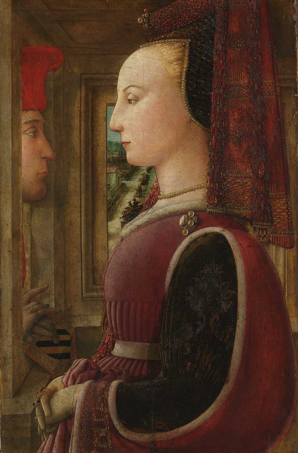Portrait of a Woman with a Man at a Casement, by Fra Filippo Lippi, c. 1440.
