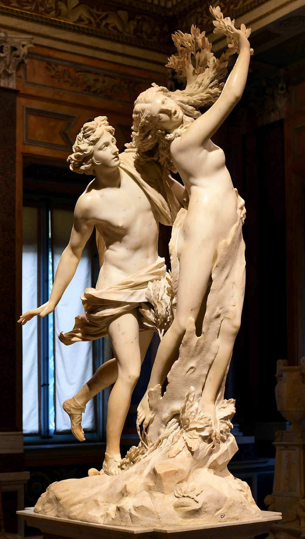 <em>Apollo and Daphne</em>, by Gianlorenzo Bernini, c. 1618–25. Photograph by Architas. Wikimedia Commons (CC BY-SA 4.0). Apollo and Daphne, sculpture by Gianlorenzo Bernini, c. 1618–25. Photograph by Architas. Wikimedia Commons (CC BY-SA 4.0).
