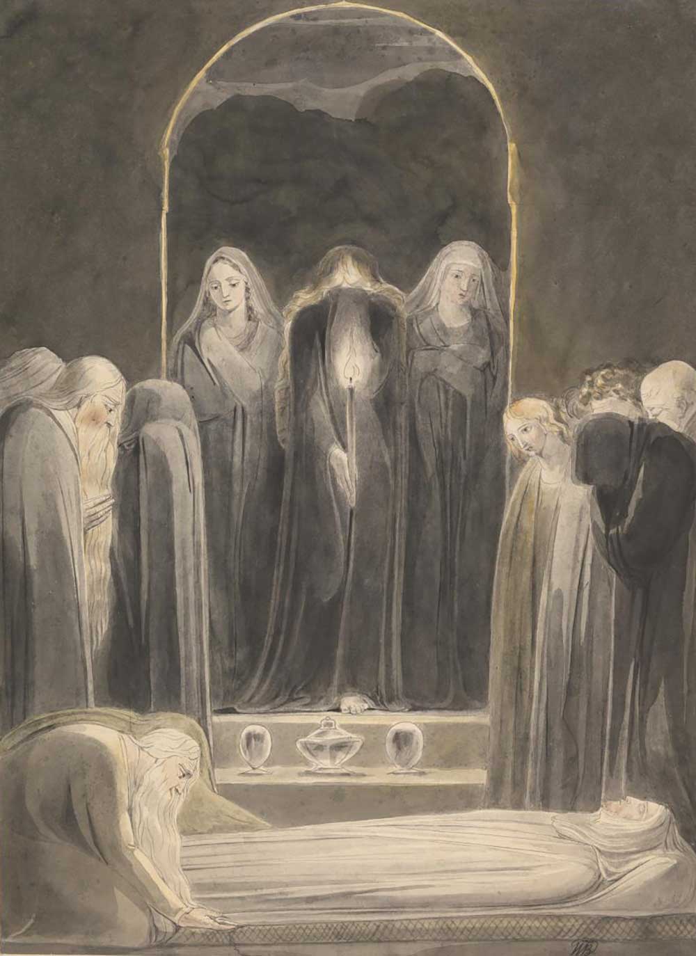 The Entombment, by William Blake, c.1805.