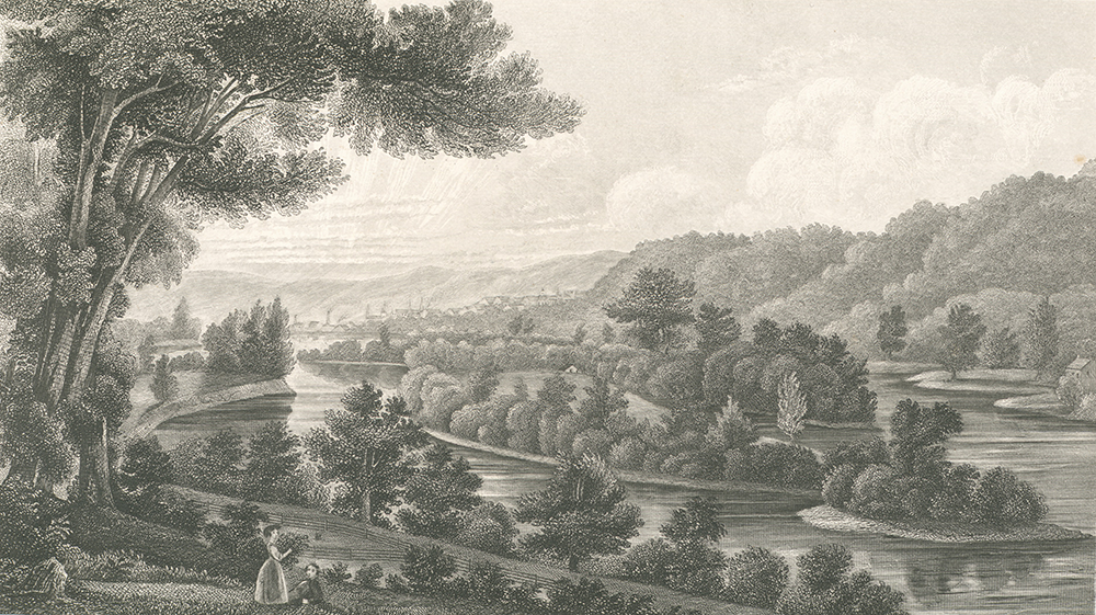 Blennerhassett Island, engraving by Henry Howe. The New York Public Library, The Miriam and Ira D. Wallach Division of Art, Prints and Photographs: Print Collection.