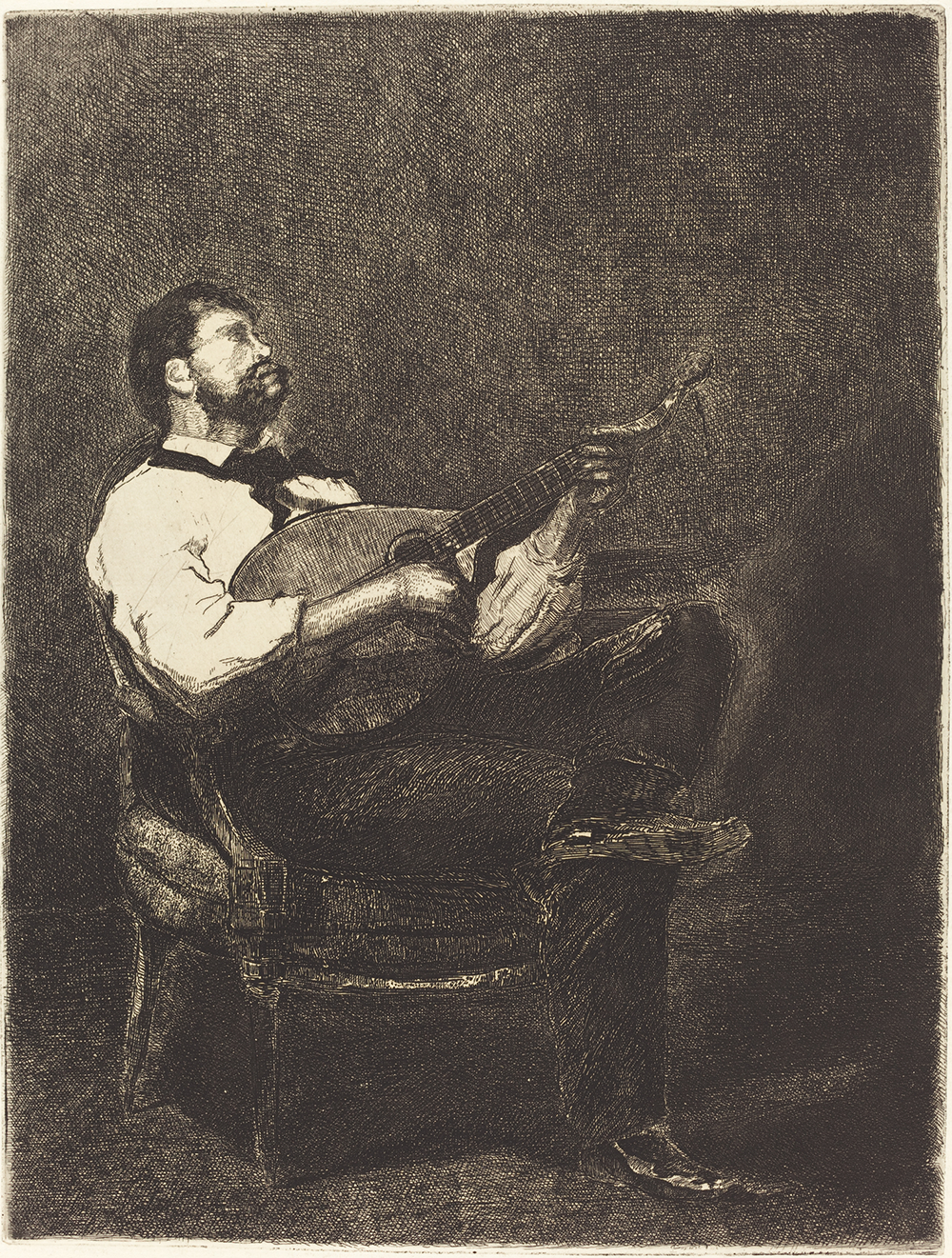 "Guitar Player (Joueur de Guitare)," by François Bonvin, 1861. National Gallery of Art, Ailsa Mellon Bruce Fund.