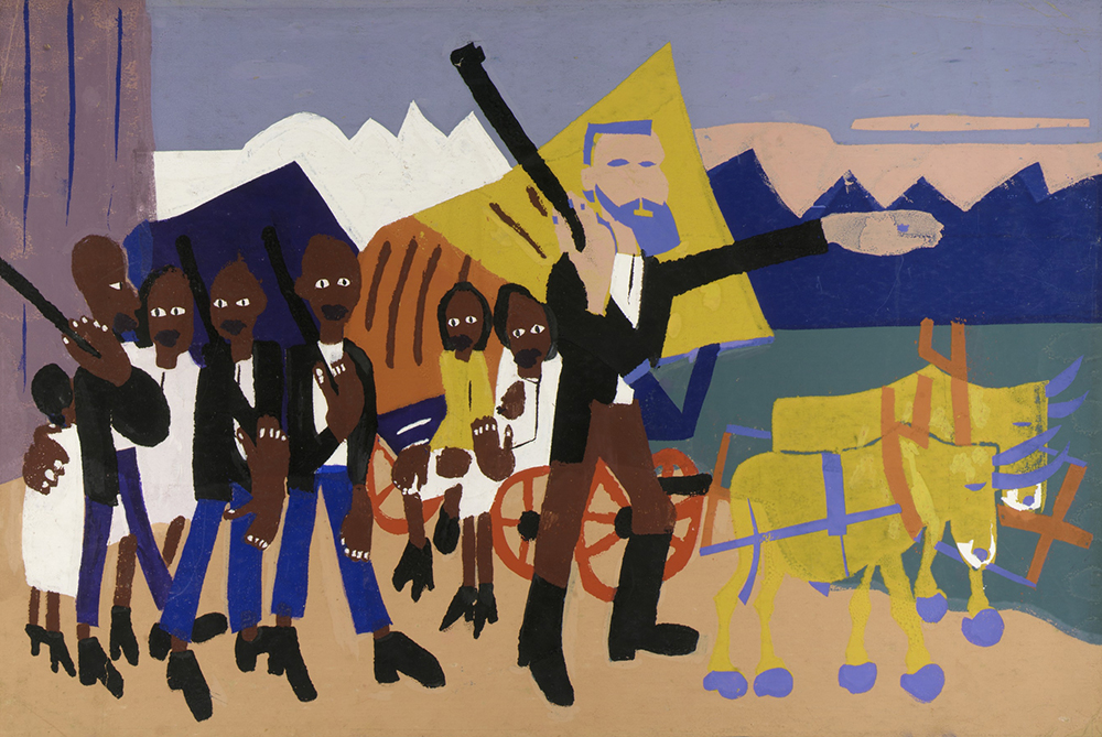 On a John Brown Flight, by William H. Johnson, c. 1945. Smithsonian American Art Museum, Gift of Mrs. Douglas E. Younger.