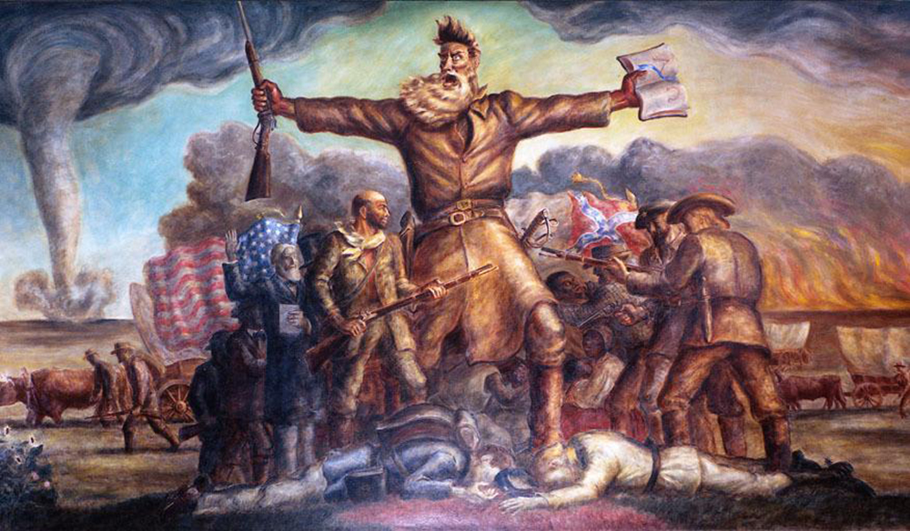 The Tragic Prelude, by John Steuart Curry, 1938. Wikimedia Commons, Kansas State Capitol.