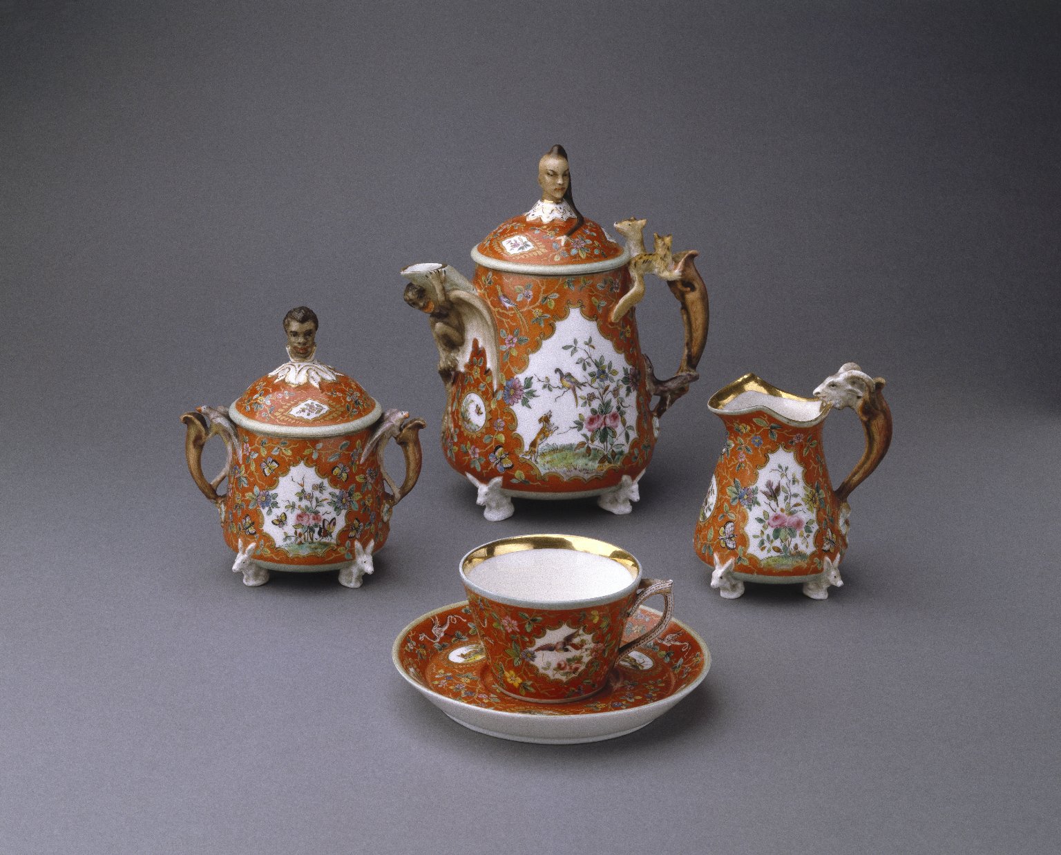 Sugar bowl and cover, by Karl L.H. Mueller, c. 1876. Brooklyn Museum, Gift of Franklin Chace.