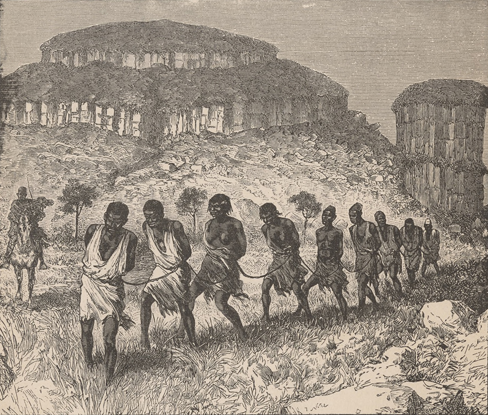 “Victims of the Portuguese Slave Traders,” from J.W. Buel, “Heroes of the Dark Continent: And How Stanley Found Emin Pasha” (History Company, 1890). HathiTrust.