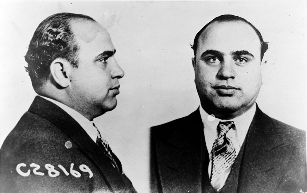 Al Capone’s mug shots, 1931. U.S. Bureau of Prisons.