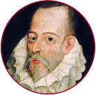 A painting of Cervantes.