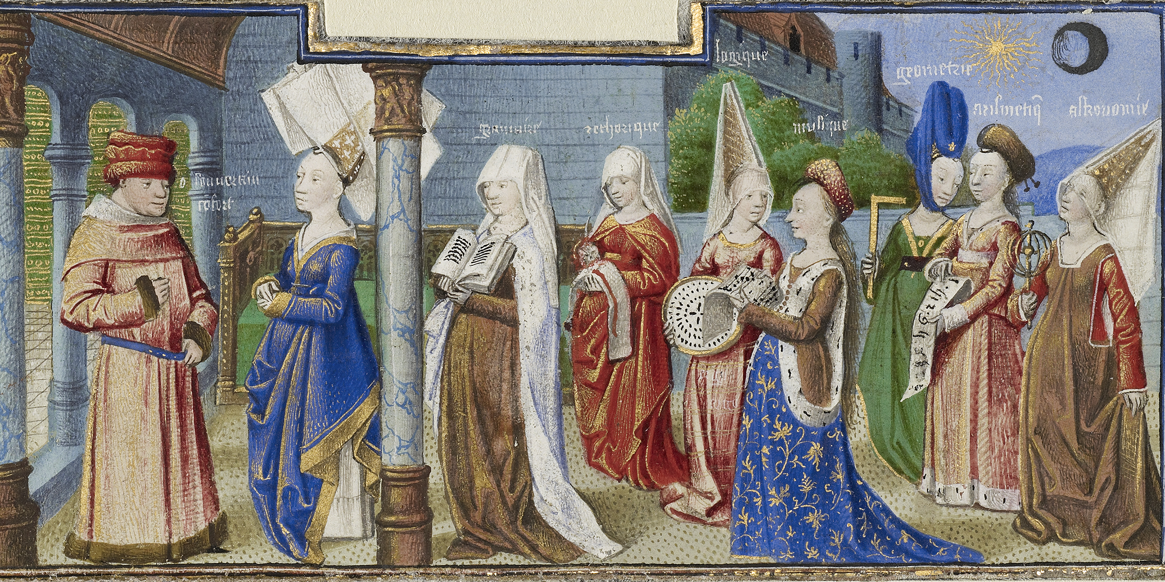 Philosophy Presenting the Seven Liberal Arts to Boethius, by Coëtivy Master, c. 1460–70. Digital image courtesy of the Getty’s Open Content Program.