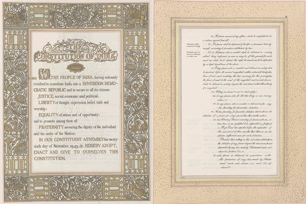 The Constitution of India (calligraphic edition), 1949.