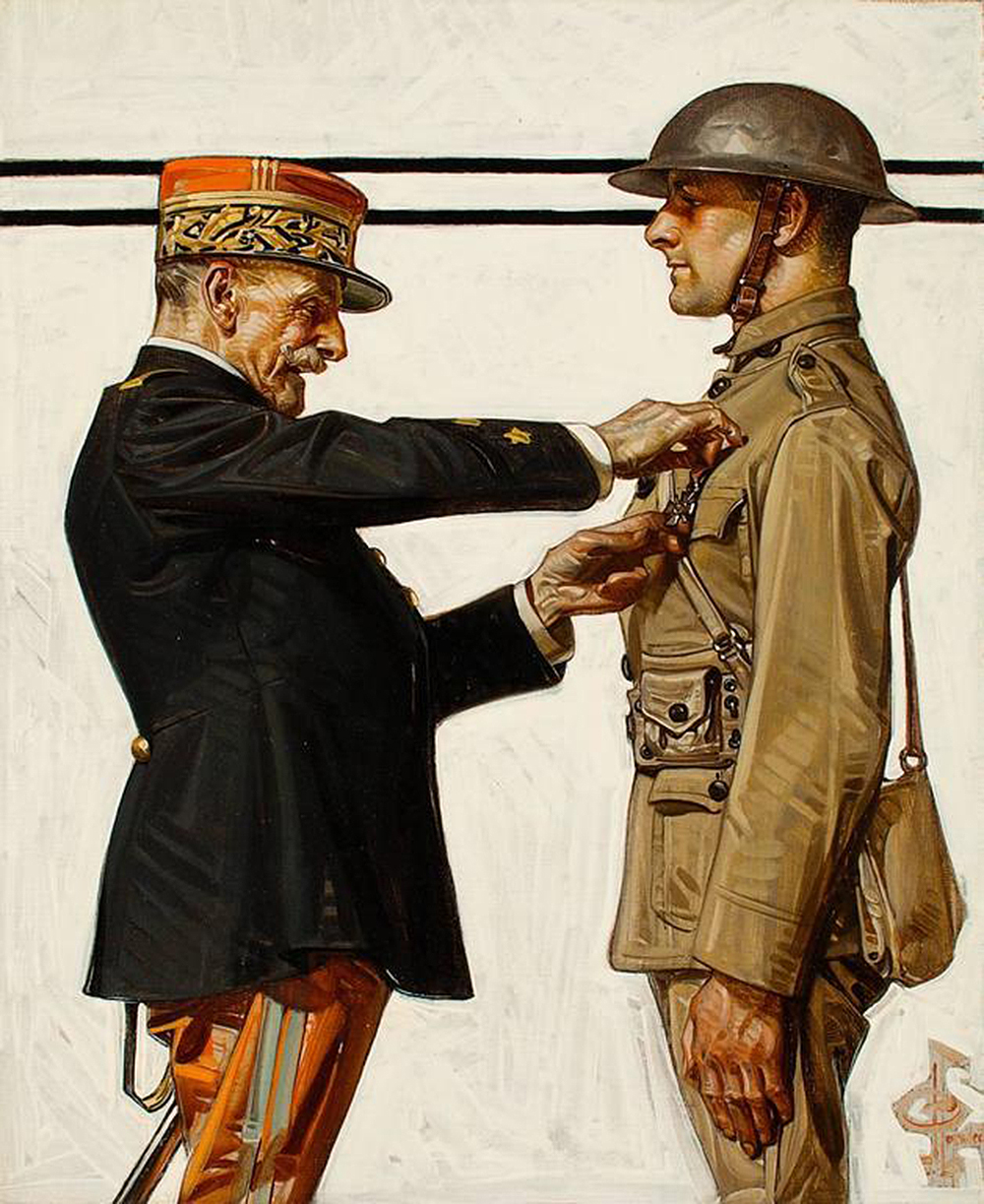 Croix de Guerre, by J.C. Leyendecker, from The Saturday Evening Post, 1918.