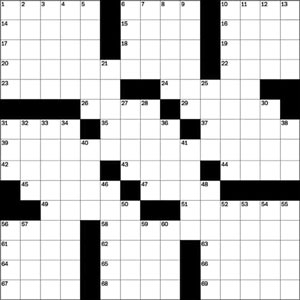 A crossword puzzle.