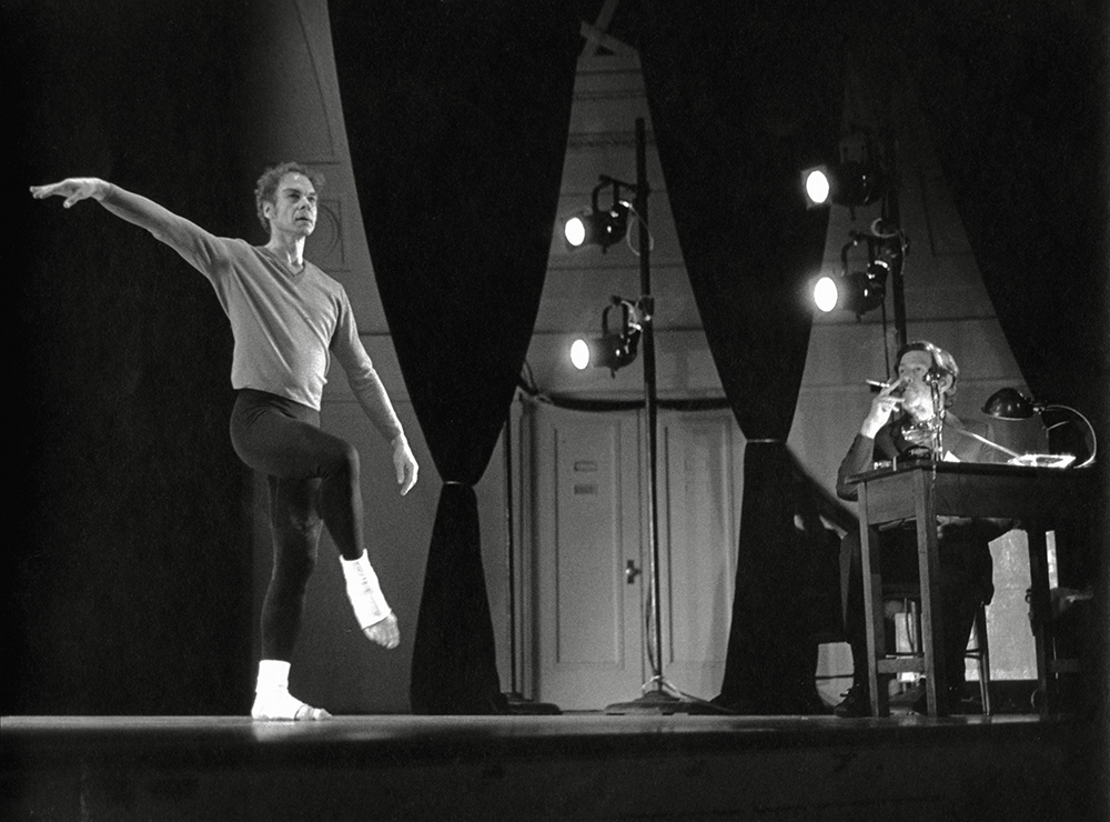 Merce Cunningham and John Cage perform “How to Pass, Kick, Fall, and Run,” April 13, 1971. University Musical Society.