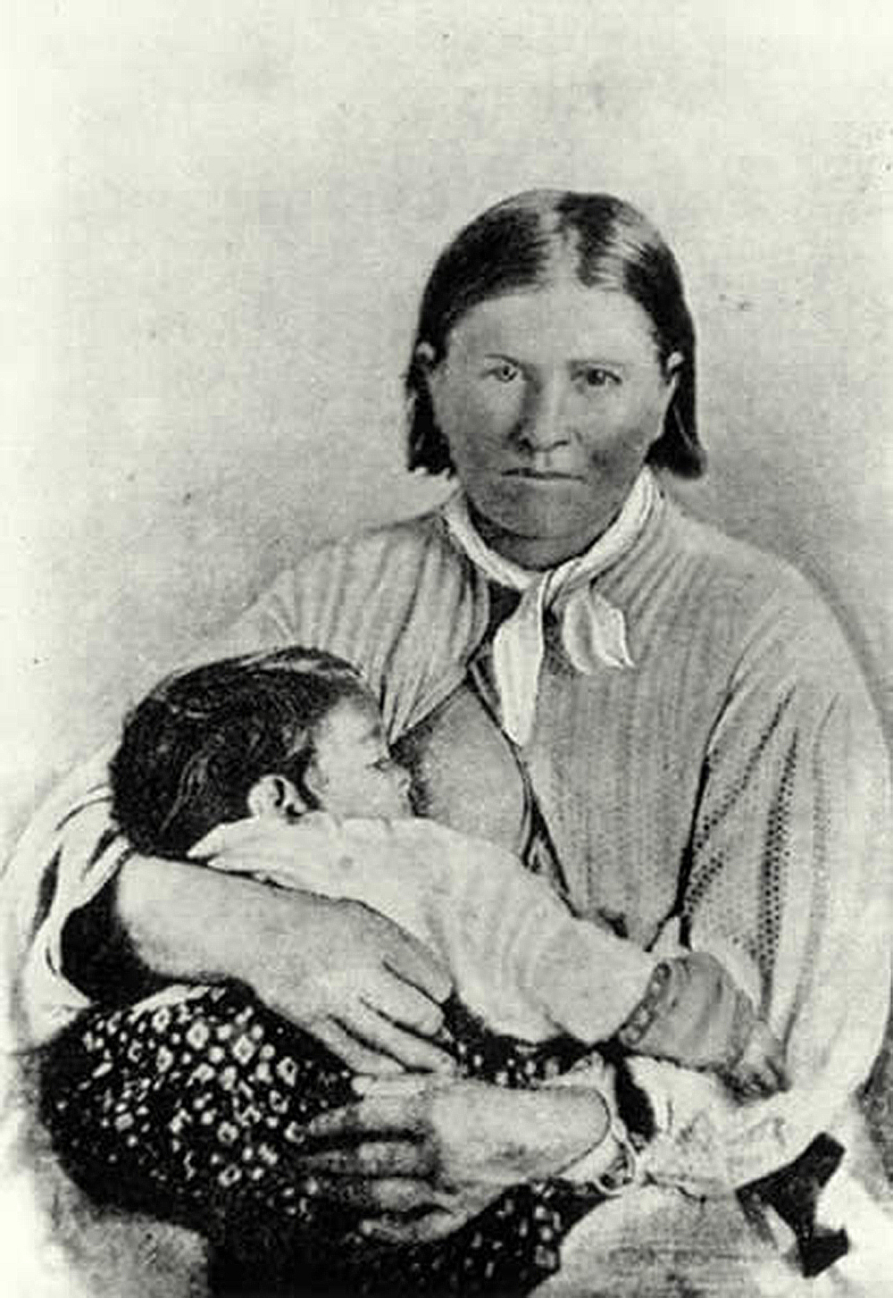 Photograph of Cynthia Ann Parker, c. 1860. Wikimedia Commons.