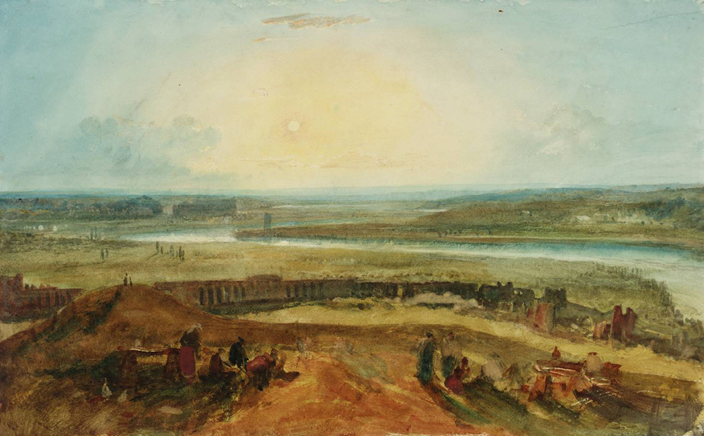 The Roman Campagna from Monte Testaccio, Sunset, by J.M.W. Turner, 1819.