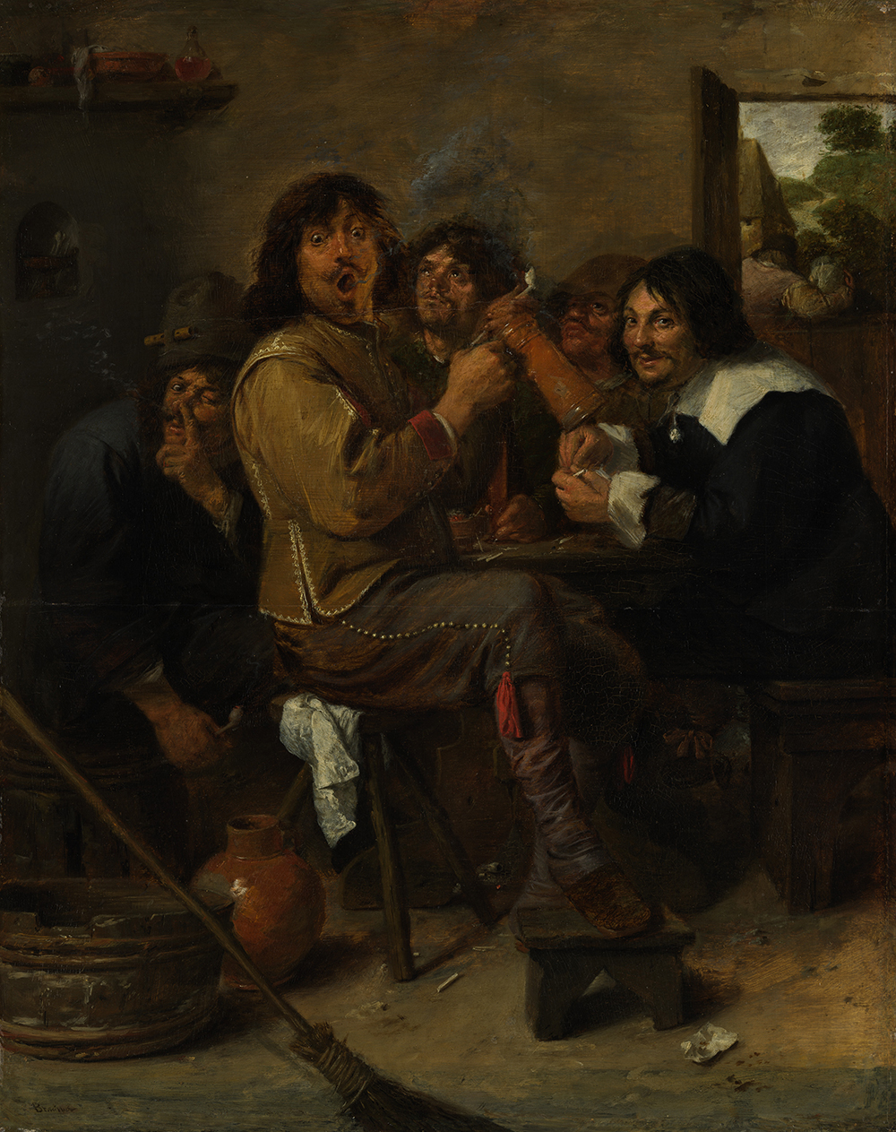 The Smokers, by Adriaen Brouwer, c. 1636.