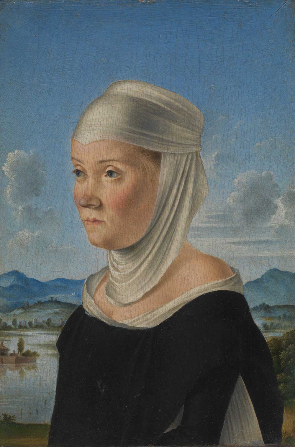 Portrait of a Woman, Possibly a Nun of San Secondo, by Jacometto, c. 1485.