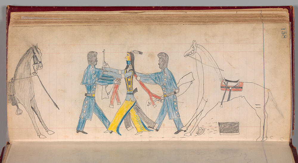 Maffet Ledger: Black Cavalry Officers and Indian, Southern and Northern Cheyenne, c. 1874.